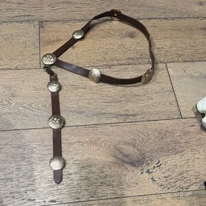 Zara Brown Belt with Gold Embellishments